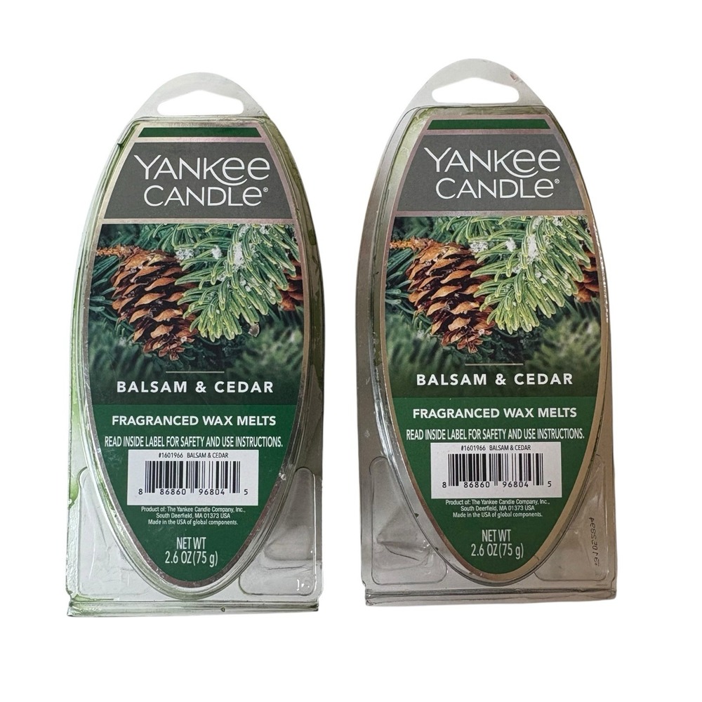 Yankee Candle Balsam & Cedar Fragranced Wax Melts 2.6oz 6-Pk Lot of 2